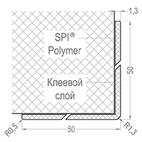 Угловые накладки SPI 1,3 мм - чертеж