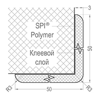 Угловые накладки SPI 3 мм - чертеж