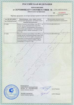 Сертификат на стеновые панели